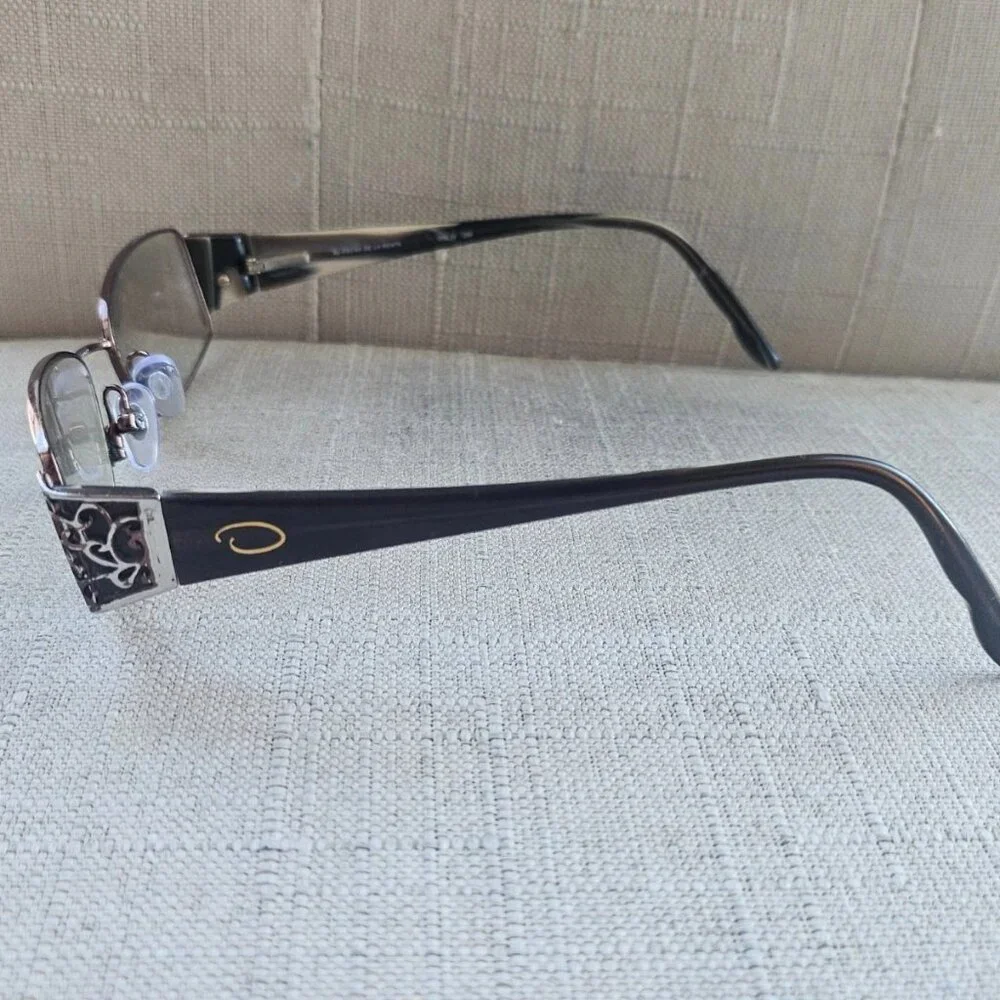 Vintage Oscar De La Renta Women Eyeglasses Frame OSL11 Eyewear Bronze Tone Glass